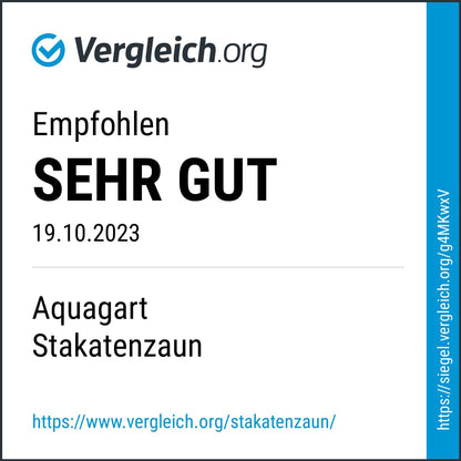 Aquagart Staketenzaun Rollboarder aus Haselnussholz, 5m x 35cm