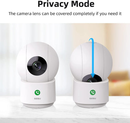 aosu 4MP Innen WLAN Überwachungskamera Homekit - 2er Set