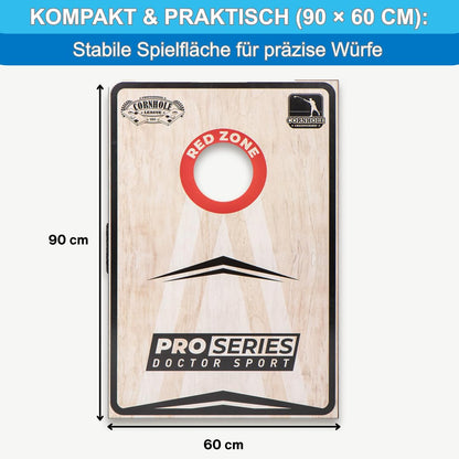 DOCTOR SPORT Cornhole Set Profi Series, 2x 90x60 cm, inkl. 8 Bean Bags