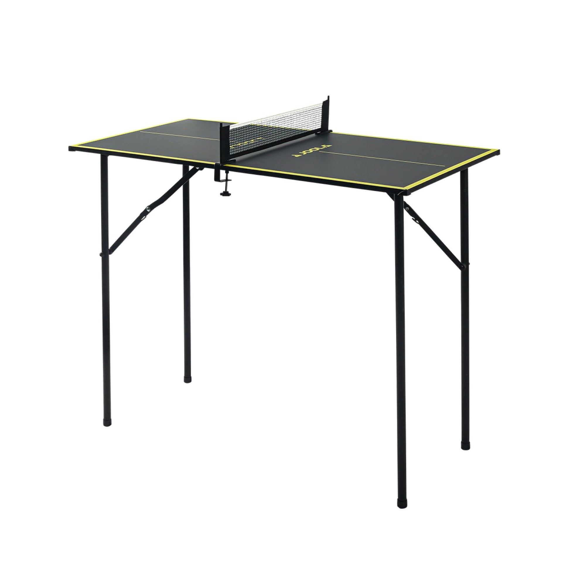 JOOLA Mini Tischtennisplatte Indoor Dark-Grey, rechteckig, dunkelgrau. Kompakter Tisch mit Netz für Freizeittischtennis zuhause.