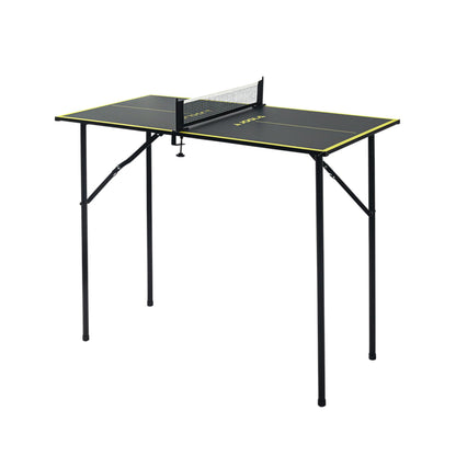 JOOLA Mini Tischtennisplatte Indoor Dark-Grey, rechteckig, dunkelgrau. Kompakter Tisch mit Netz für Freizeittischtennis zuhause.