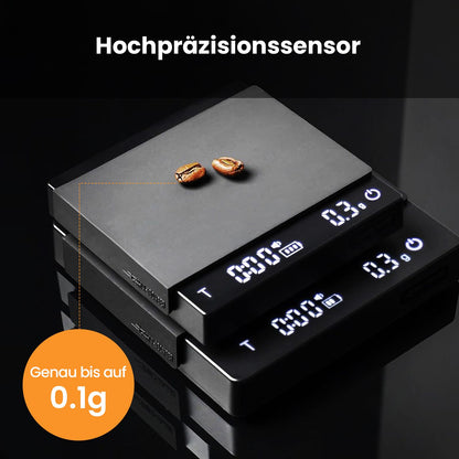 MHW-3BOMBER Mini Kaffeewaage ES6029B-OS mit Timer, Schwarz