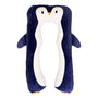 DRACA Seitenschläferkissen Kinder Pinguin - Anti-Stress Baumwolle. Weiß-graues Pinguin-Kissen. Stützt Seitenschläferkinder zur Stressminderung.