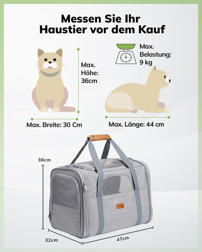 Morpilot Katzentransportbox für Katzen & Welpen bis 7 kg, 47 cm