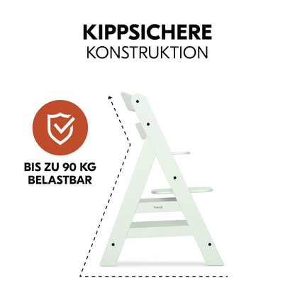 hauck Alpha+ Babyhochstuhl Newborn Set mit Bouncer 2in1, Grau