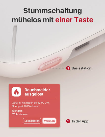 X-Sense Rauchmelder XS01-M, smarter WLAN-Funkrauchmelder, 6er-Set