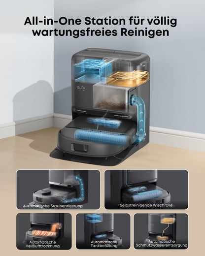eufy Saug- und Wischroboter C28 5-in-1 mit HydroJet-Wischrolle
