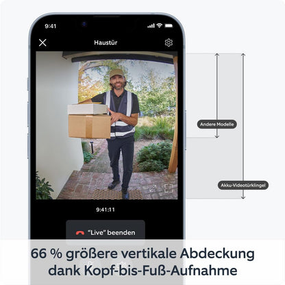 Ring Akku-Videotürklingel WLAN-Kamera – Zertifiziert & Generalüberholt