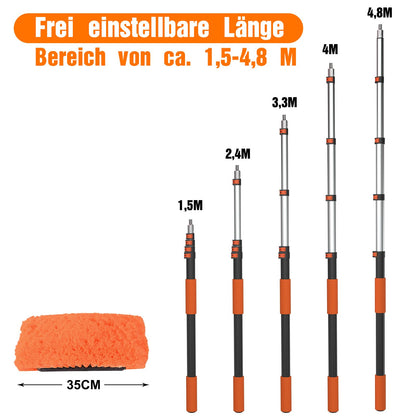 LAANPOLE Autowaschbürste mit Teleskopstiel 3,6 m, Wasch-Set