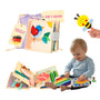 Jolly Designs Mini Quiet Book Magischer Vogel, Montessori Filzbuch aus Filz und Baumwolle mit Fingerpuppe
