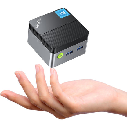 GMKtec G5 N97 Mini-PC Micro Computer - 12GB RAM, 256GB SSD, schwarzer Mini-PC für Office & Multimedia.