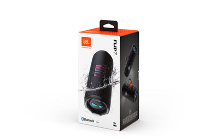 JBL Flip 7 Bluetooth-Lautsprecher, tragbar, IP68, Schwarz