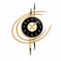 LANMOU Wanduhr 54 cm Gold Schwarz, lautlose Wohnzimmeruhr aus Metall, kontrastreiches Zifferblatt