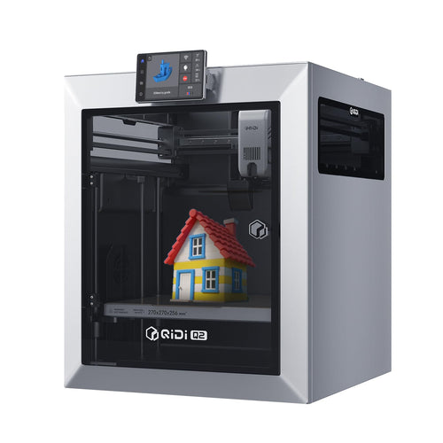 QIDI Q2 3D-Drucker – 2025 Upgrade mit Beheizter Kammer: Schwarzer, kubischer 3D-Drucker mit beheizter Kammer. Druckt präzise Modelle.