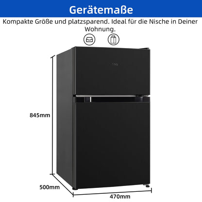 CHIQ FTM86L4E Kühl-Gefrier-Kombination, 86 L, Gefrierfach oben