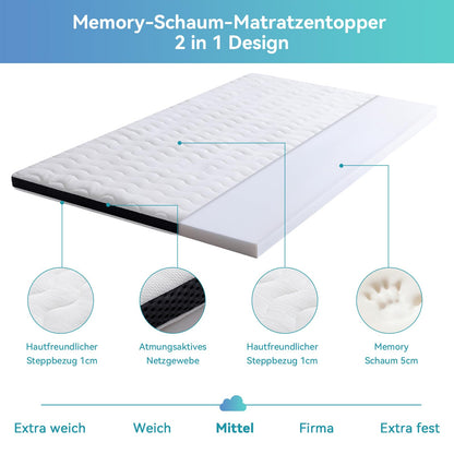 Amazon Basics Comfort Memoryschaum Matratzenauflage - Plüsch 180x200cm