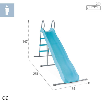 Intex 44107 Kinderrutsche für den Garten, Stahl und Kunststoff, blau