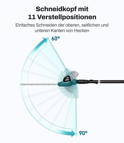 KIESBOHR CSL401 Akku-Teleskop-Heckenschere für Makita 18V, 41 cm