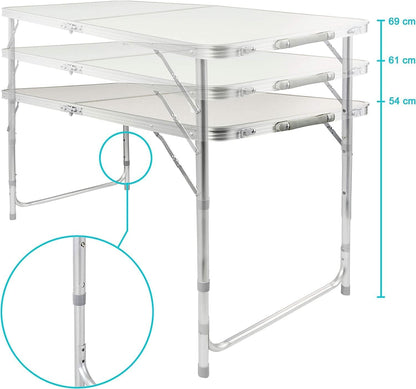GOODS+GADGETS Klapptisch 120 x 60 cm weiss höhenverstellbar