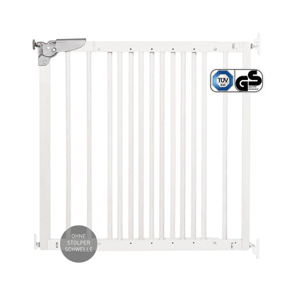 DOLLE Kinderschutzgitter Buche massiv, natur, 75,6–110,4 cm breit, Holzgitter mit Einhand-Verschluss