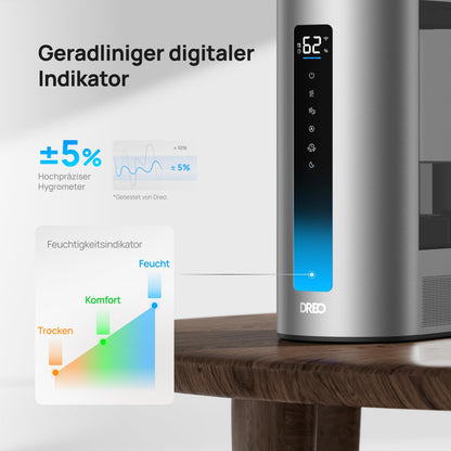 Dreo 6L Smart Luftbefeuchter für grosse Räume - Warm- & Kaltnebel