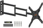 ELIVED EV3018 TV Wandhalterung Eck Lang Arm Ausziehbar. Schwarze Eck-Halterung mit schwenk-, neig- und ausziehbarem Arm.