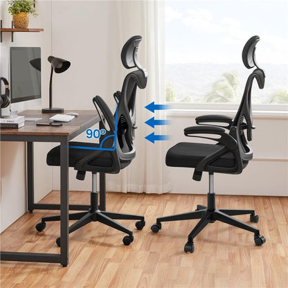 Yaheetech Ergonomischer Bürostuhl Drehstuhl - Schwarz