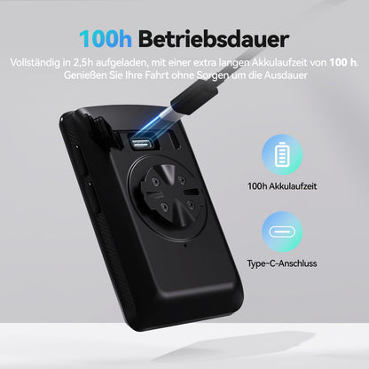CYCPLUS M3 GPS Fahrradcomputer, ANT+ & Bluetooth, 100 h Akkulaufzeit