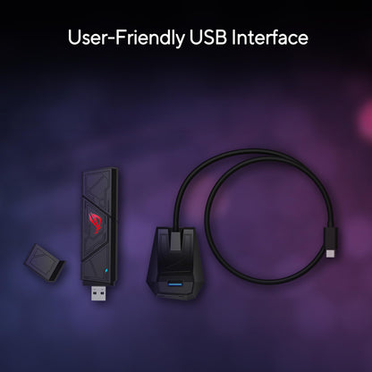 ASUS ROG USB-BE92 BE6500 Tri-Band WiFi 7 USB-Adapter (6 GHz)