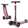 besrey 3-Rad Kinder Tretroller klappbar mit LED-Leuchtrollen. Blauer Roller mit stabilen 3 Rädern und leuchtenden Rollen. Zum Fahren für Kinder.