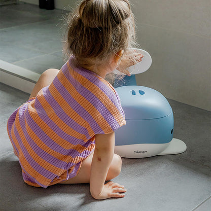 Kindsgut Kinder-Töpfchen mit Rückenlehne, Wal-Design, Taubenblau