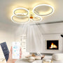 Ventilux Deckenventilator LED dimmbar weiss mit Fernbedienung. Rundes, weisses Gerät zur Beleuchtung und Luftumwälzung in Innenräumen.