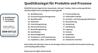 GEQUDIO GZ-8 IP Telefon – WLAN, Fritzbox, Telekom, Netzteil