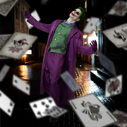 IEEILULU Joker Kostüm Herren Halloween Horror Clown Set (L)