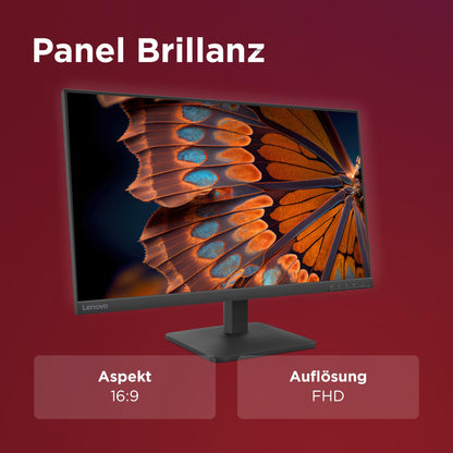 Lenovo L27-41 27 Zoll Full HD Monitor, 100 Hz, IPS, Raven Schwarz