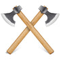 Dream Reach Wikingeraxt Set, 2-teilig, handgeschmiedet mit Holzgriff – Kohlenstoffstahl-Klinge