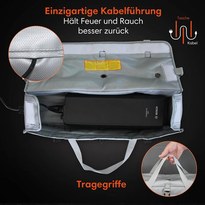 VLITEX E-Bike Akku-Tasche L – Feuerfeste Sicherheits-Tasche