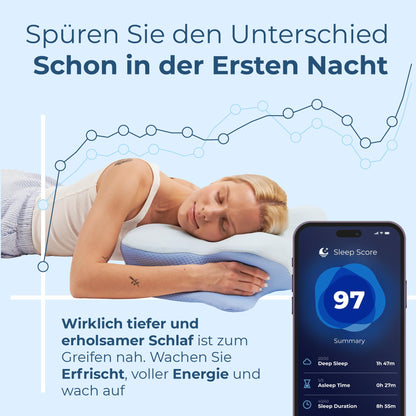 Derila Ergo Kopfkissen Memory Foam Nackenkissen für Seitenschläfer