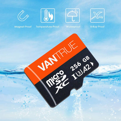 VANTRUE 256GB microSD Speicherkarte UHS-I U3 4K inkl. SD-Adapter