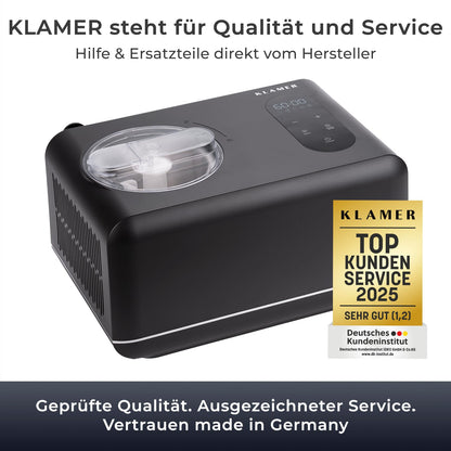 KLAMER 3-in-1 Eismaschine, Slushmaschine & Joghurtbereiter 1,5 L