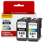 Economink 540XL 541XL Multipack Druckerpatronen für Canon Pixma, 1 schwarze und 1 farbige Tintenpatrone
