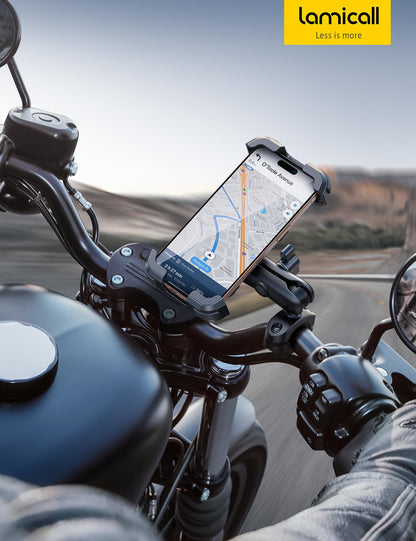 Lamicall Handyhalterung Motorrad & Fahrrad, vibrationsgedämpft