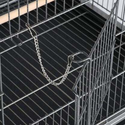 Yaheetech Vogelvoliere mit Rollen & Schmutzwanne - 52x79x132 cm