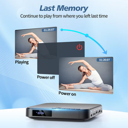 DESOBRY Mini DVD Player MD115B mit HDMI 1080P, regionenfrei