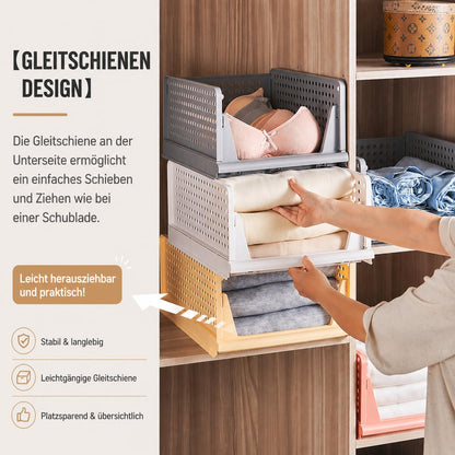 RMAN Kleiderschrank Organizer Schubladenbox stapelbar 4er Set