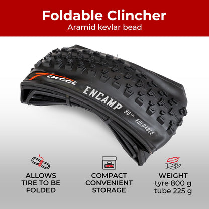 Fincci Fahrradreifen 26x2.25 MTB Faltreifen Set mit Schläuchen