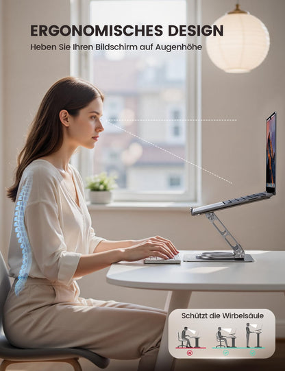 Lamicall Laptopständer, 360 Grad drehbar, verstellbar, 10-17,3 Zoll