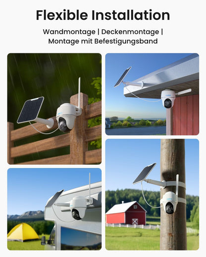 Reolink Go PT Plus 4G LTE Überwachungskamera 5MP PTZ Solar Set