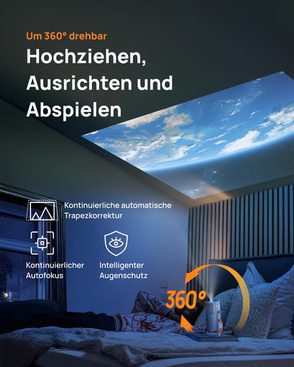 XGIMI MoGo 4 Laser Mini-Beamer mit Akku, 550 ISO-Lumen & Google TV