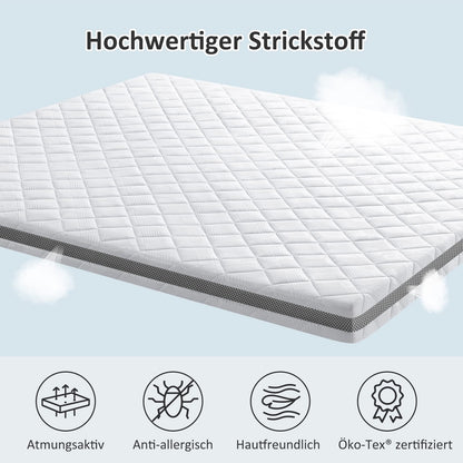 BedStory Gel Matratzentopper 180x200 cm, H3/H4, 7,5 cm hoch